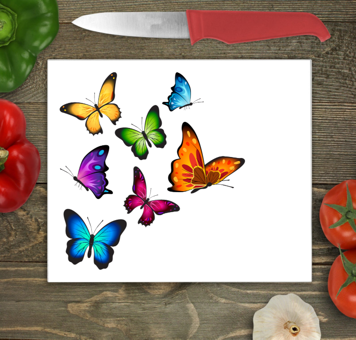 Butterfly Glass Chopping Board, Butterfly Cutting Board